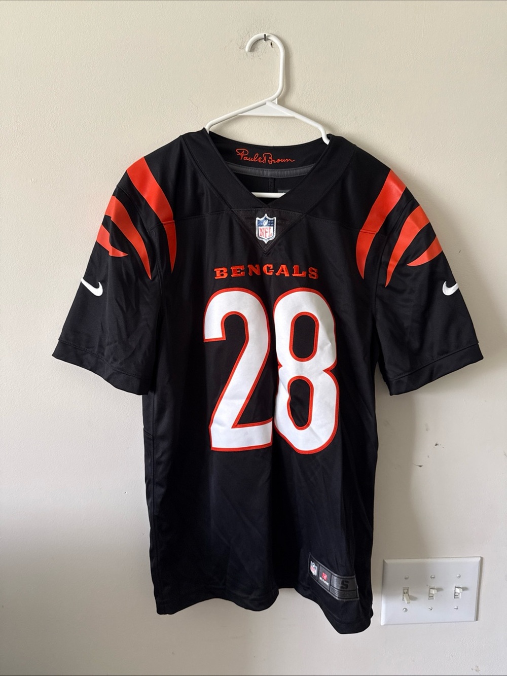 Men's Nike Joe Mixon #28 Cincinnati Bengals Vapor Lmtd NFL Jersey Sz S - RARE